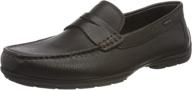 geox mens moccasin coffee womens men's shoes and loafers & slip-ons logo