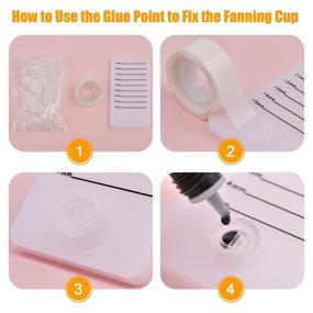 img 1 attached to 👁️ Lash Glue Ring and Cup Set [200PCS] for Lash Extension Supplies - Convenient Blossom Ring Design with Dual Slots, Including 2 Rolls of Glue Point - Neatly Store Lash Glue, Eyelash Extensions, and Lashing Supplies - Volume Fan Ready Lashing Supplies Kit