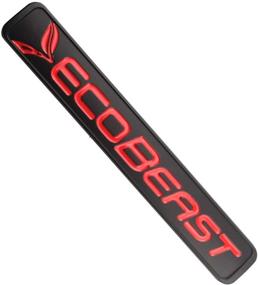 img 1 attached to Enhance Your F-150 with ECOBEAST Badge Emblems: Black Red 3D Sticker for 2011-2019 Door Fender & Tailgate Replacement