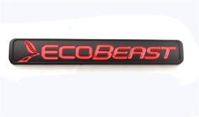 img 3 attached to Enhance Your F-150 with ECOBEAST Badge Emblems: Black Red 3D Sticker for 2011-2019 Door Fender & Tailgate Replacement