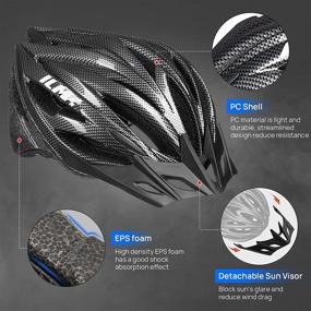 img 1 attached to 🚲 ILM Bike Helmet Lightweight with Quick Release Strap, Ideal for Biking, Cycling, and MTB