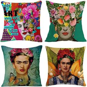 img 1 attached to Gircat Painting Self Portrait Cushion Pattern Home Decor