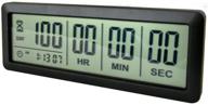 black digital timer display for retirement, vacation, exam, wedding, lab, kitchen, project, meeting - includes 2c batteries logo