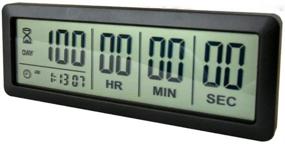 img 1 attached to Black Digital Timer Display for Retirement, Vacation, Exam, Wedding, Lab, Kitchen, Project, Meeting - Includes 2C Batteries