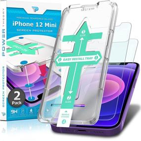 img 4 attached to 📱 Premium Tempered Glass Screen Protector for iPhone 12 Mini [2-Pack] with Easy Install Kit - Power Theory