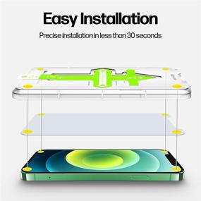 img 3 attached to 📱 Premium Tempered Glass Screen Protector for iPhone 12 Mini [2-Pack] with Easy Install Kit - Power Theory