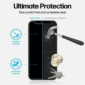 img 1 attached to 📱 Premium Tempered Glass Screen Protector for iPhone 12 Mini [2-Pack] with Easy Install Kit - Power Theory