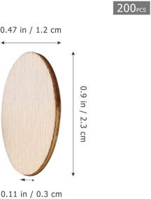 img 2 attached to 🌳 200pcs Unfinished Wood Oval Slices - Natural Rustic Wooden Cutout, Oval Wood Pieces Tag for DIY Crafts, Wedding Centerpieces, Christmas Decor