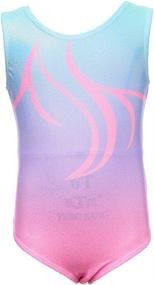 img 4 attached to 🌈 Colorful Sparkle Gymnastics Leotards for Girls - Rainbow Athletic Dancewear - 2-11 Years