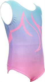 img 2 attached to 🌈 Colorful Sparkle Gymnastics Leotards for Girls - Rainbow Athletic Dancewear - 2-11 Years