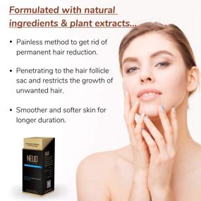 img 2 attached to 💆 NEUD Natural Hair Inhibitor: Permanent Reduction Solution for Unwanted Body & Facial Hair in Men & Women - Pack of 1