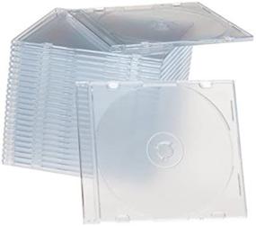 img 4 attached to 📀 Memorex 32021926 Clear Slim Jewel Cases - 25 Pack (Discontinued by Manufacturer) - Organize Your Media Collection with these Space-Saving CD Cases