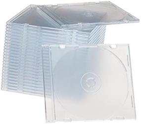 img 1 attached to 📀 Memorex 32021926 Clear Slim Jewel Cases - 25 Pack (Discontinued by Manufacturer) - Organize Your Media Collection with these Space-Saving CD Cases