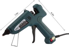 img 1 attached to 🔫 Full Size Hot Glue Gun Kit, 100W High Temperature Heavy Duty with 30 Glue Sticks (0.43" x 8") for Office, Handcraft, Christmas Decor, and Gifts - Dark Green