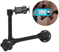 📷 11 inch articulating magic arm wall mount with hot shoe and mounting screws - ideal camera stand for projector, led light, video lamp logo