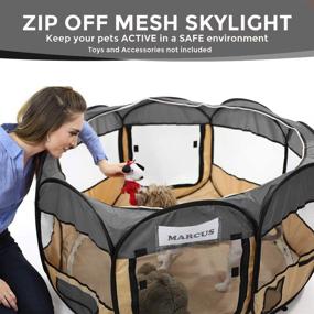 img 2 attached to SKA Products 45-Inch Pop Up Pet Puppy Playpen - Ideal for Small Dogs, Cats, Rabbits, Guinea Pigs - Offered in 7 Vibrant Colors