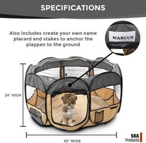 img 3 attached to SKA Products 45-Inch Pop Up Pet Puppy Playpen - Ideal for Small Dogs, Cats, Rabbits, Guinea Pigs - Offered in 7 Vibrant Colors