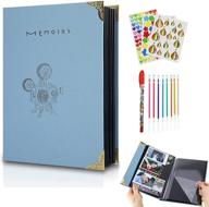 📸 magnetic scrapbook album: large self-adhesive photo memory book for travel, 12x8.6 inch, hardcover diy scrapbook with protective film - 40 pages logo