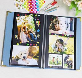 img 1 attached to 📸 Magnetic Scrapbook Album: Large Self-Adhesive Photo Memory Book for Travel, 12x8.6 Inch, Hardcover DIY Scrapbook with Protective Film - 40 Pages
