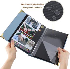 img 3 attached to 📸 Magnetic Scrapbook Album: Large Self-Adhesive Photo Memory Book for Travel, 12x8.6 Inch, Hardcover DIY Scrapbook with Protective Film - 40 Pages