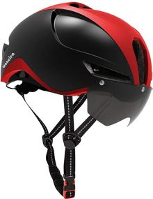 img 4 attached to WONEIRA Bike Helmet: Enhanced Safety with Detachable Magnetic Goggles and Rear Light