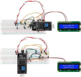 img 1 attached to ✨ Weewooday 8-Piece IIC/I2C/TWI LCD Serial Interface Adapter and LCD Module Display Backlight Set - Arduino R3 MEGA2560 Compatible (LCD 1602 16x2, Blue)