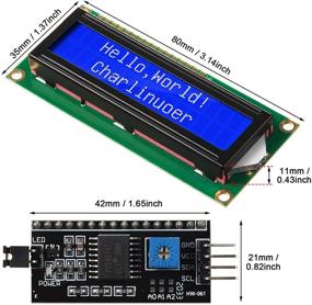 img 2 attached to ✨ Weewooday 8-Piece IIC/I2C/TWI LCD Serial Interface Adapter and LCD Module Display Backlight Set - Arduino R3 MEGA2560 Compatible (LCD 1602 16x2, Blue)