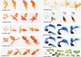 img 2 attached to 🐠 Enhance Your Resin Art with 3D Koi Fish Painting Stickers - Set of 10 Sheets!