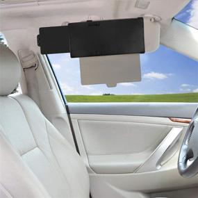 img 2 attached to 🌞 Car Sun Visor: Enhanced Protection from Glare, Snow Blindness, and UV Rays - Universal for Cars, SUVs, Driver and Passenger Side