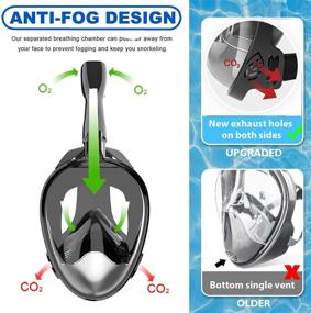 img 1 attached to 🤿 Jwintee Full Face Snorkel Mask - Diving Mask for Kids and Adults with 180° Panoramic View, Camera Mount, Safe Breathing, Anti-Leak & Anti-Fog