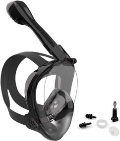 img 4 attached to 🤿 Jwintee Full Face Snorkel Mask - Diving Mask for Kids and Adults with 180° Panoramic View, Camera Mount, Safe Breathing, Anti-Leak & Anti-Fog