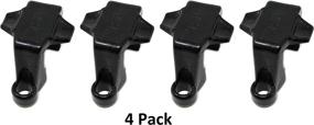 img 3 attached to 🚤 Enhance Your Pontoon Boat's Safety with JSP Manufacturing Black Plastic Square Rail Fender Adjuster Hanger Clip