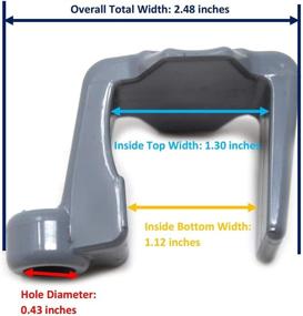 img 1 attached to 🚤 Enhance Your Pontoon Boat's Safety with JSP Manufacturing Black Plastic Square Rail Fender Adjuster Hanger Clip