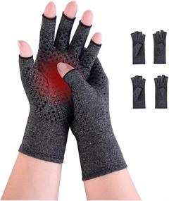 img 4 attached to Donfri Fingerless Compression Rheumatoid Osteoarthritis Outdoor Recreation