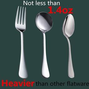 img 3 attached to 🌟 Superior Quality: Premium Stainless Heavy Weight Durable Flatware