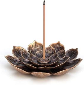 img 4 attached to 🌸 Brass Lotus Censer: Elegant Incense Holder for Aromatic Home Fragrance