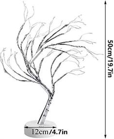 img 3 attached to 🌳 Lxcom Lighting Silver Copper Wire Table Tree Light 108 LEDs, 8 Modes LED Twinkle Tabletop Bonsai Tree, USB Plug & Battery Operated, Warm White Artificial Light Decorative Desk Lamp for Home Decor