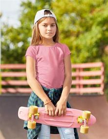 img 2 attached to 👚 Girls' 5-Pack Short Sleeve T-Shirts with Tie Front and Adjustable Neck Straps, Stylish Tops for Size 4-6X