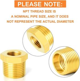 img 2 attached to Gasher 12PCS Brass Bushing Fitting