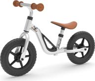 🚲 chillafish charlie lightweight toddler balance bike, adorable balance trainer for 18-48 months, teach biking with 10" inch puncture-proof wheels, adjustable seat and convenient handle, silver logo