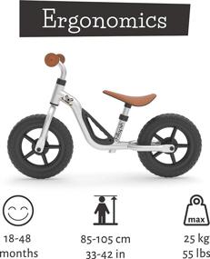 img 1 attached to 🚲 Chillafish Charlie Lightweight Toddler Balance Bike, Adorable Balance Trainer for 18-48 Months, Teach Biking with 10" inch Puncture-Proof Wheels, Adjustable Seat and Convenient Handle, Silver