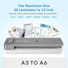 img 2 attached to 🔥 BONSEN L3103 13 Inches Laminator: Hot/Cold Lamination, 50 Pouches, 4-in-1 with Paper Trimmer and Corner Rounder - Perfect for Home, School, and Office Use!