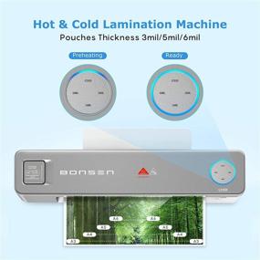 img 3 attached to 🔥 BONSEN L3103 13 Inches Laminator: Hot/Cold Lamination, 50 Pouches, 4-in-1 with Paper Trimmer and Corner Rounder - Perfect for Home, School, and Office Use!