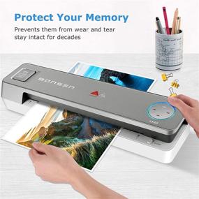img 1 attached to 🔥 BONSEN L3103 13 Inches Laminator: Hot/Cold Lamination, 50 Pouches, 4-in-1 with Paper Trimmer and Corner Rounder - Perfect for Home, School, and Office Use!