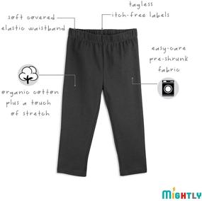 img 2 attached to 👧 Mightly Kids Clothing Cropped Leggings for Girls' Fashion