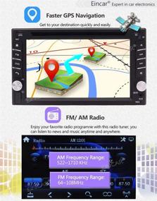 img 2 attached to 🚗 Улучшенная версия: 6.2" Двойной 2 DIN автомобильный DVD CD плеер с камерой, Bluetooth, GPS навигацией и сенсорным экраном