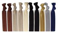 🎀 pack of 10 kenz laurenz ribbon hair ties in versatile neutral tones logo