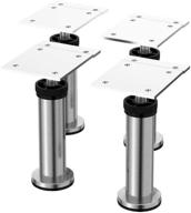 🪜 ikea capita stainless steel leg set - adjustable height 4 3/8-4 3/4" (pack of 4) logo