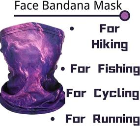 img 1 attached to 🌞 Stay Cool and Protected: Kids Summer Face Covering Neck Gaiter in Ice Silk - Bandana Face Mask, Scarf, and Headband Combo