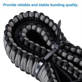 img 2 attached to 💪 Strong & Versatile: Tantti's 8 inch Black Zip Ties 1000 Pack - Premium Nylon Wire Ties with 50lbs Tensile Strength for Indoor and Outdoor Use